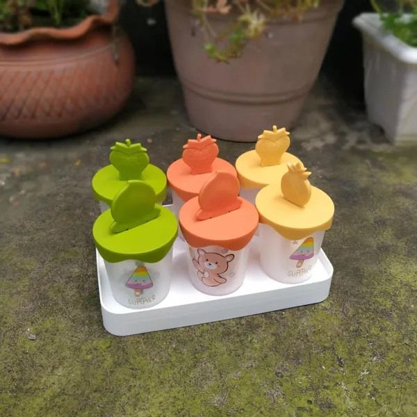 6 Grids Cartoon Ice Cream Mold