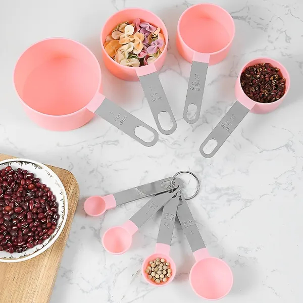 Steel Measuring Cups and Spoons Set