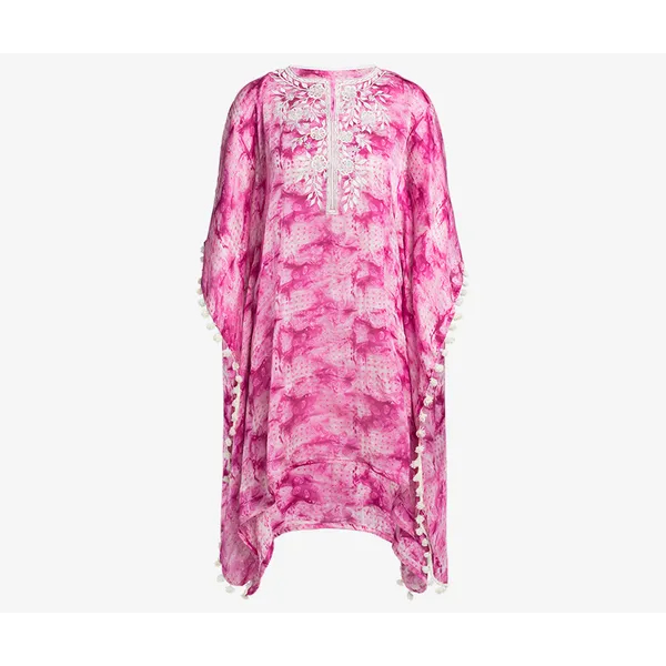Haiku Manic Magenta tie-dye kaftan top