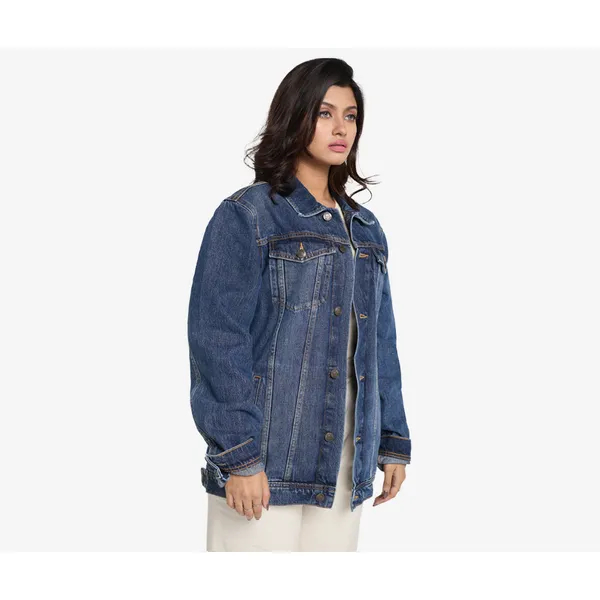 TWILLS Classic Trucker Denim Jacket - Mid Blue
