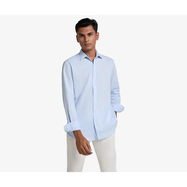 Delicate Blue Linen Blend Shirt