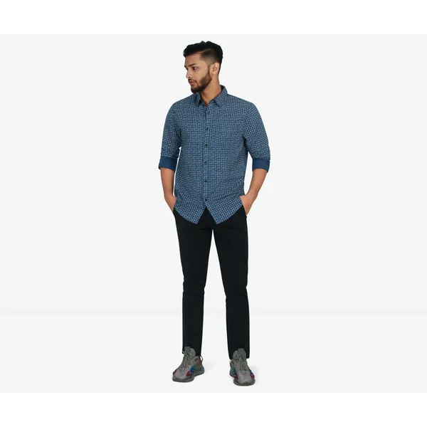 Strides Blue Cerulean Printed Shirt