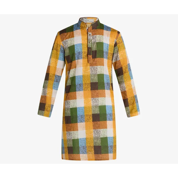 MAHAL Technicolor Check Panjabi