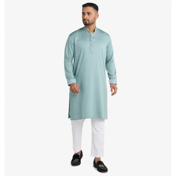 MAHAL Jade Mist Geometric Panjabi