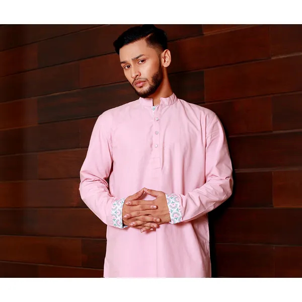 MAHAL Pink Festive Floral Panjabi